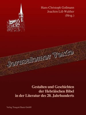 cover image of Gestalten und Geschichten der Hebräischen Bibel in der Literatur des 20. Jahrhunderts